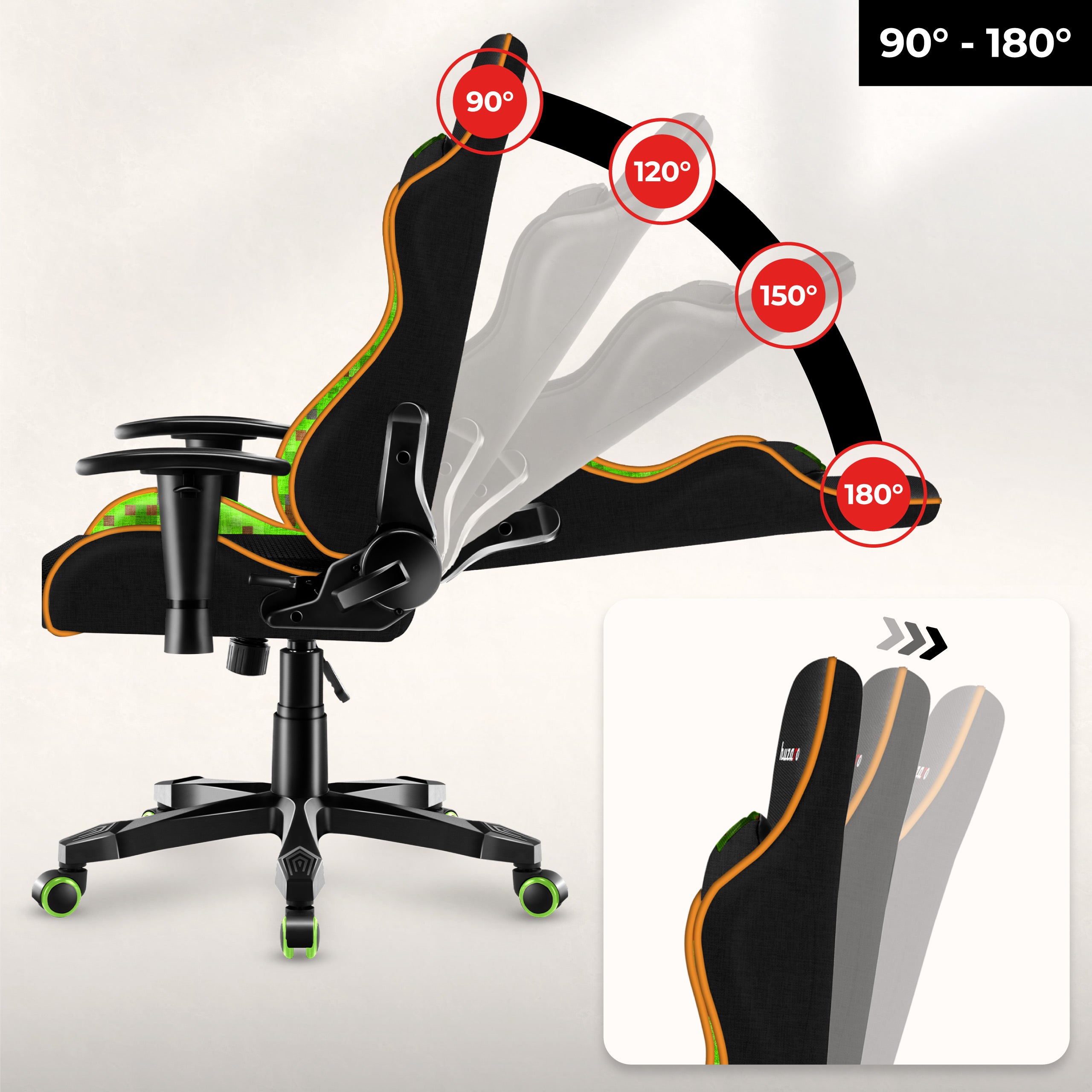 HUZARO RANGER 6.0 Pixel Mesh Kinderstoel voor Gaming