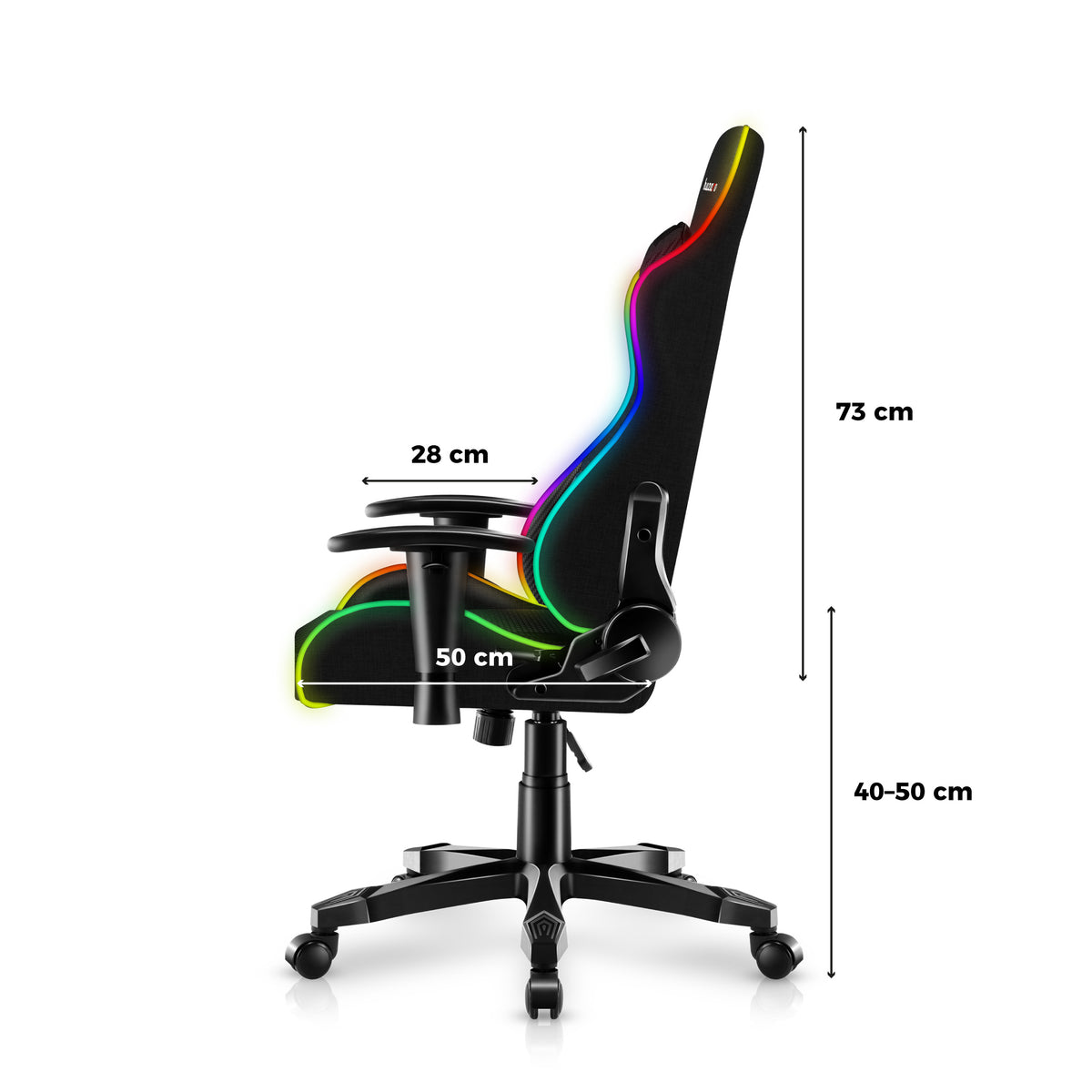 HUZARO RANGER 6.0 RGB Mesh Kinderstoel voor Gaming
