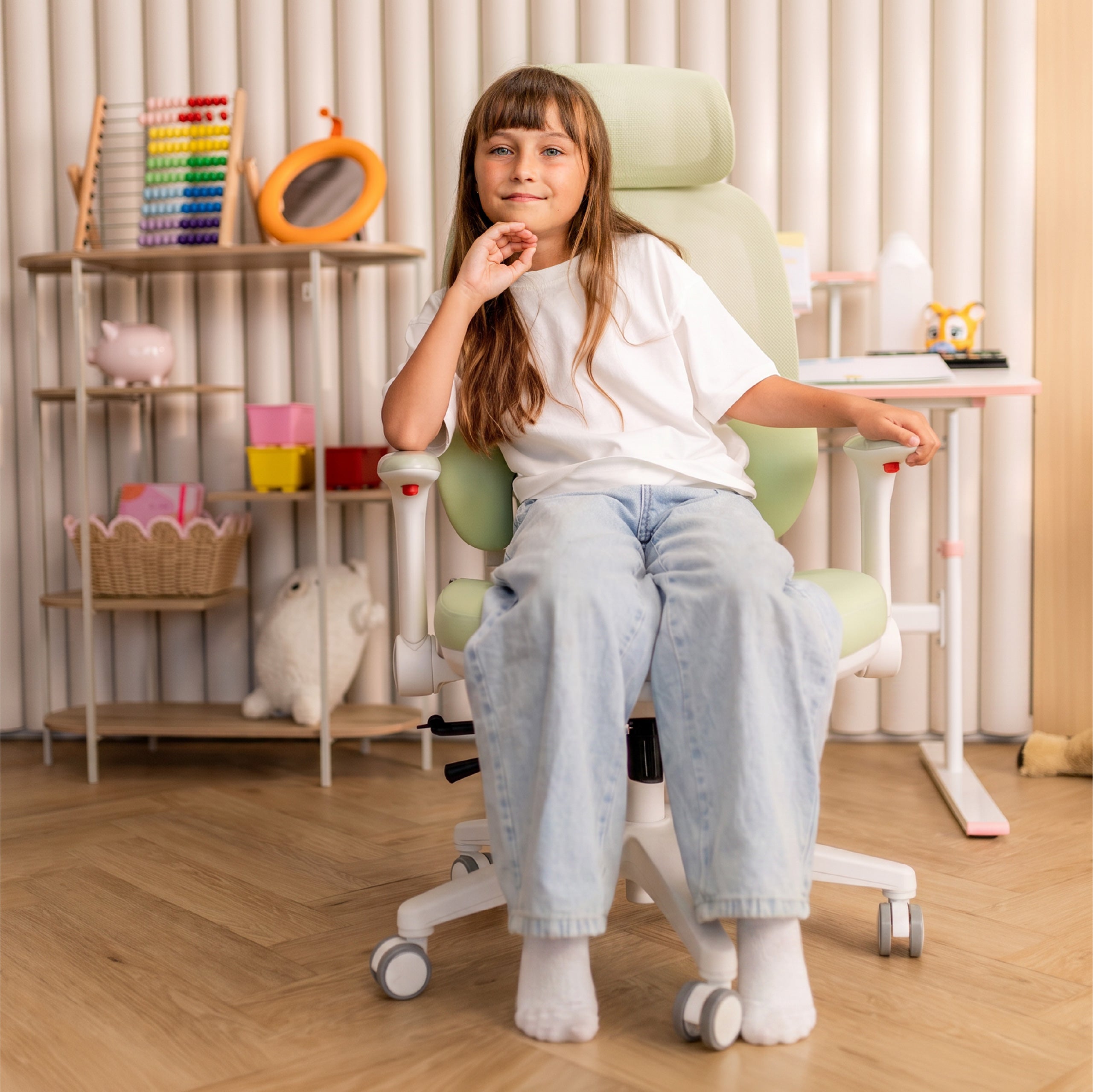 Ergonomische kinderstoel Mark Adler Junior 6.3 Groen