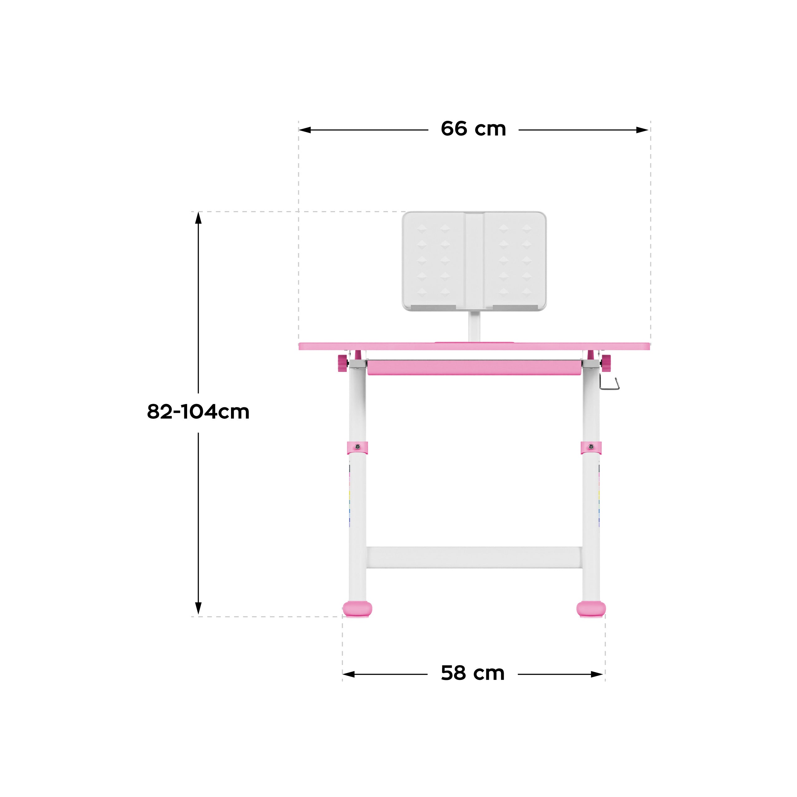 Ergonomisch kinderbureau Mark Adler Studie 3.0 Roze 66 cm