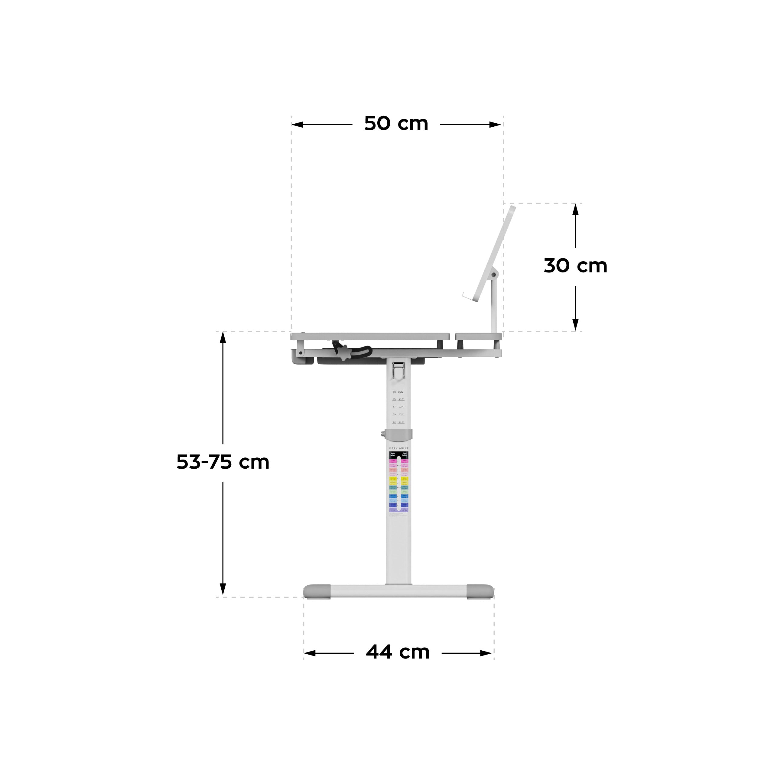 Ergonomisch kinderbureau Mark Adler Studie 3.0 66 cm