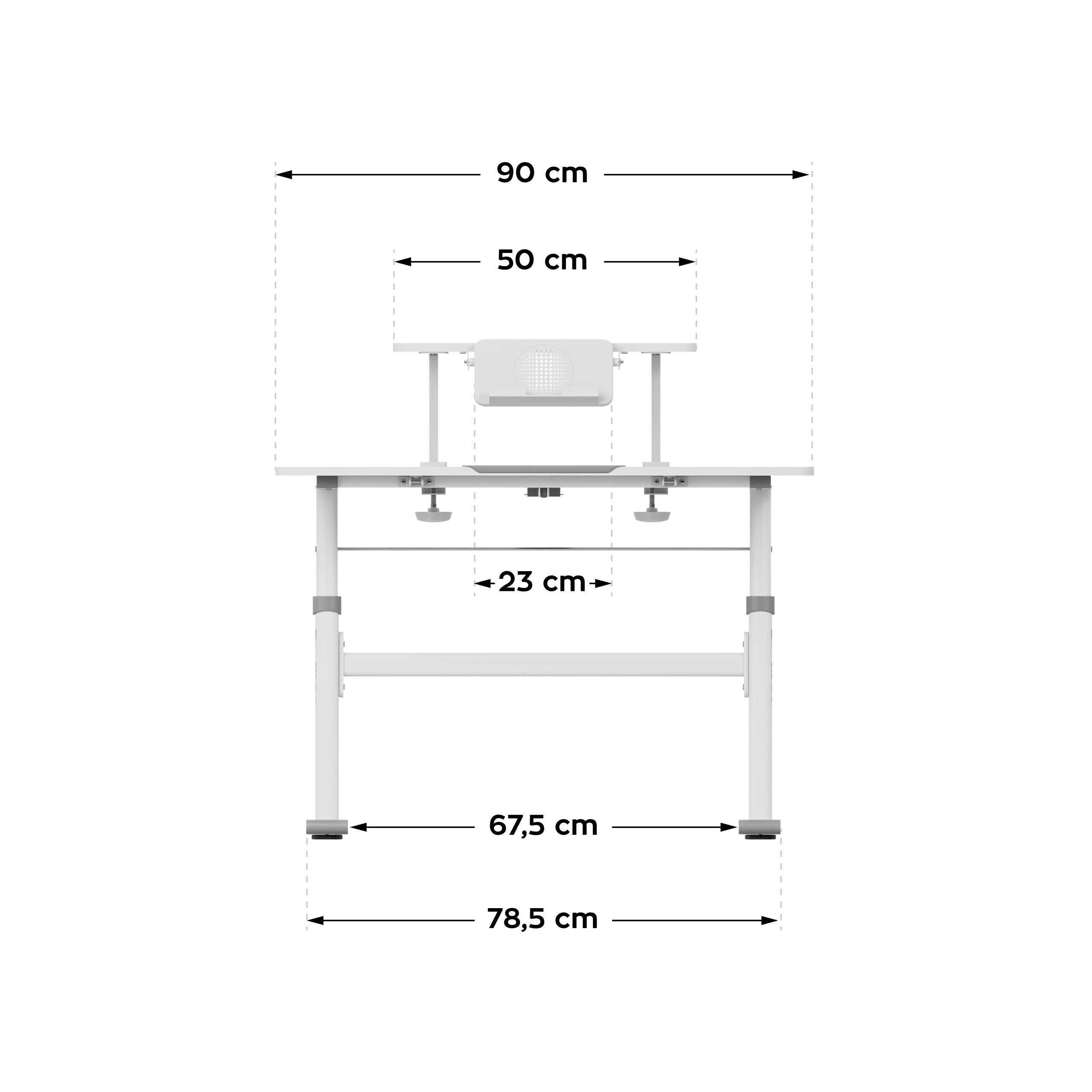 Mark Adler Study 3.7 Grijs 90 cm verstelbaar kinderbureau