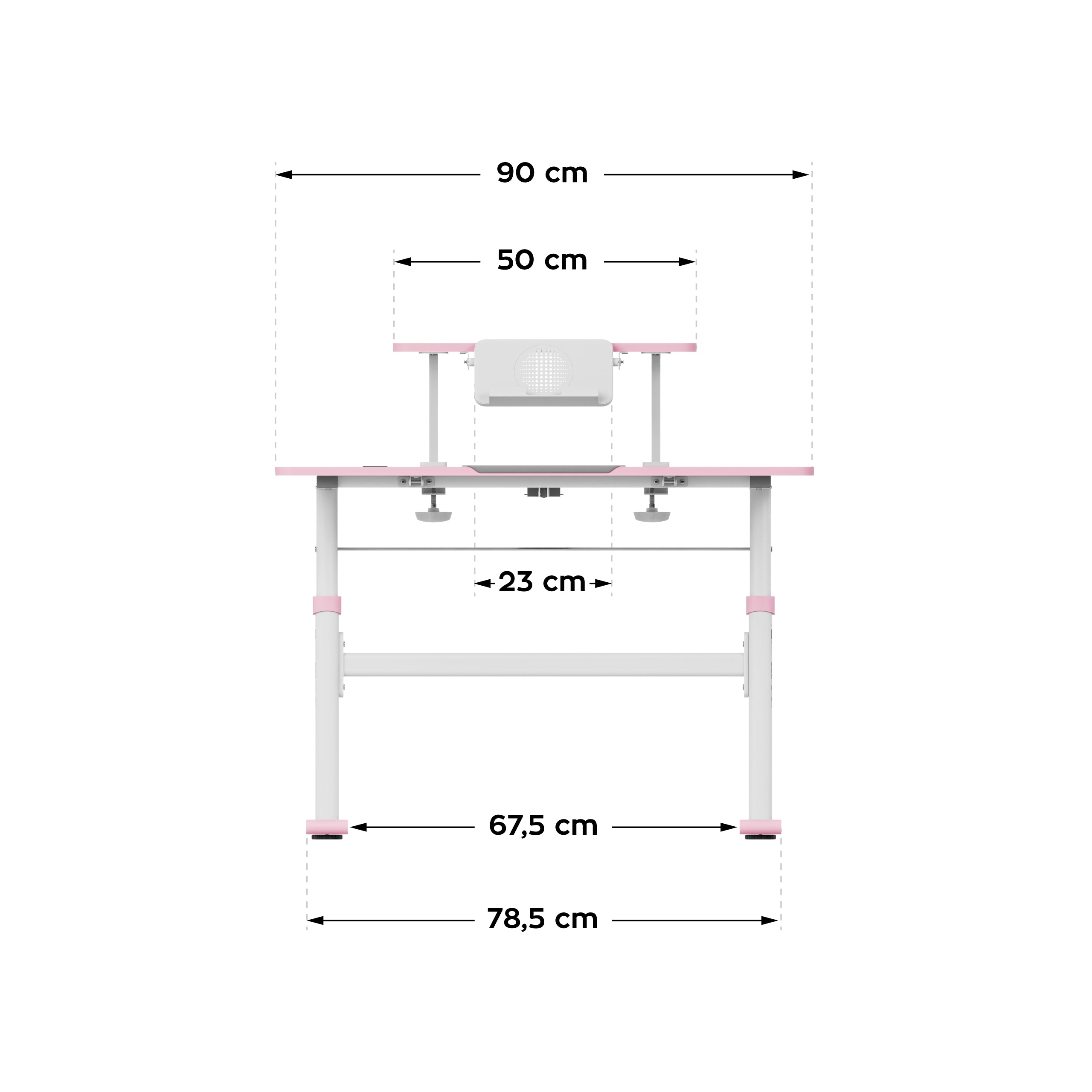 Mark Adler Study 3.7 Roze 90 cm verstelbaar kinderbureau