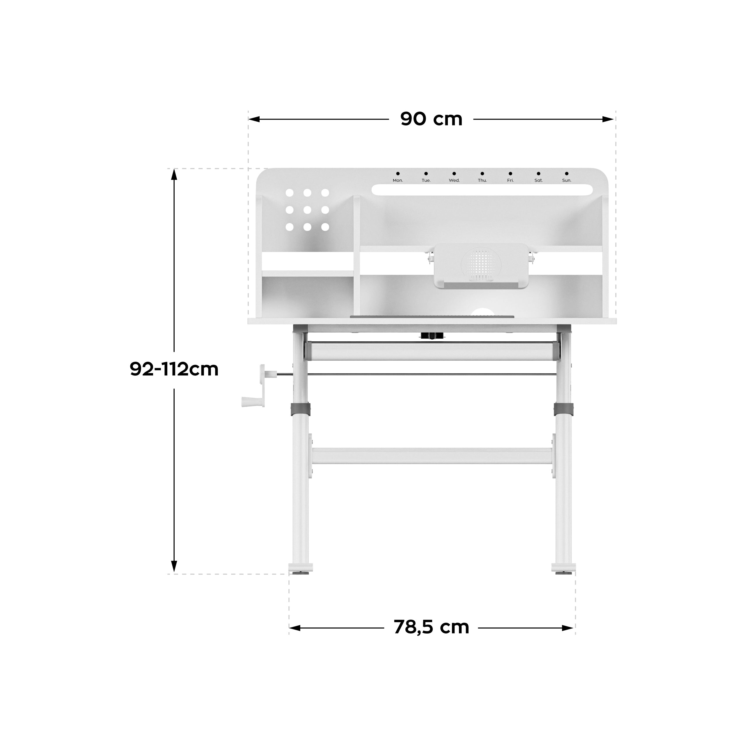 Ergonomisch kinderbureau Mark Adler Studie 5.0 Grijs 90 cm