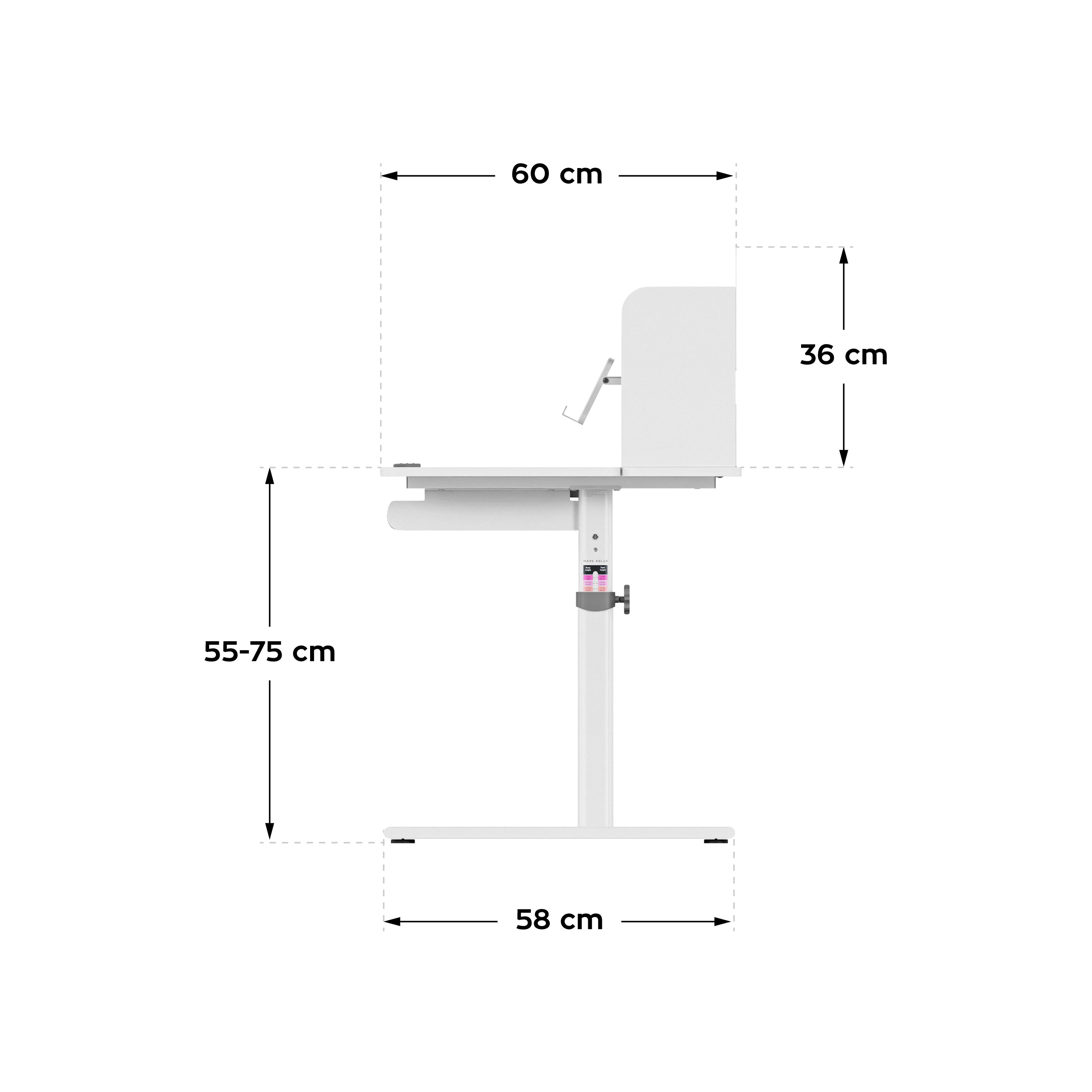 Ergonomisch kinderbureau Mark Adler Studie 5.0 Grijs 90 cm