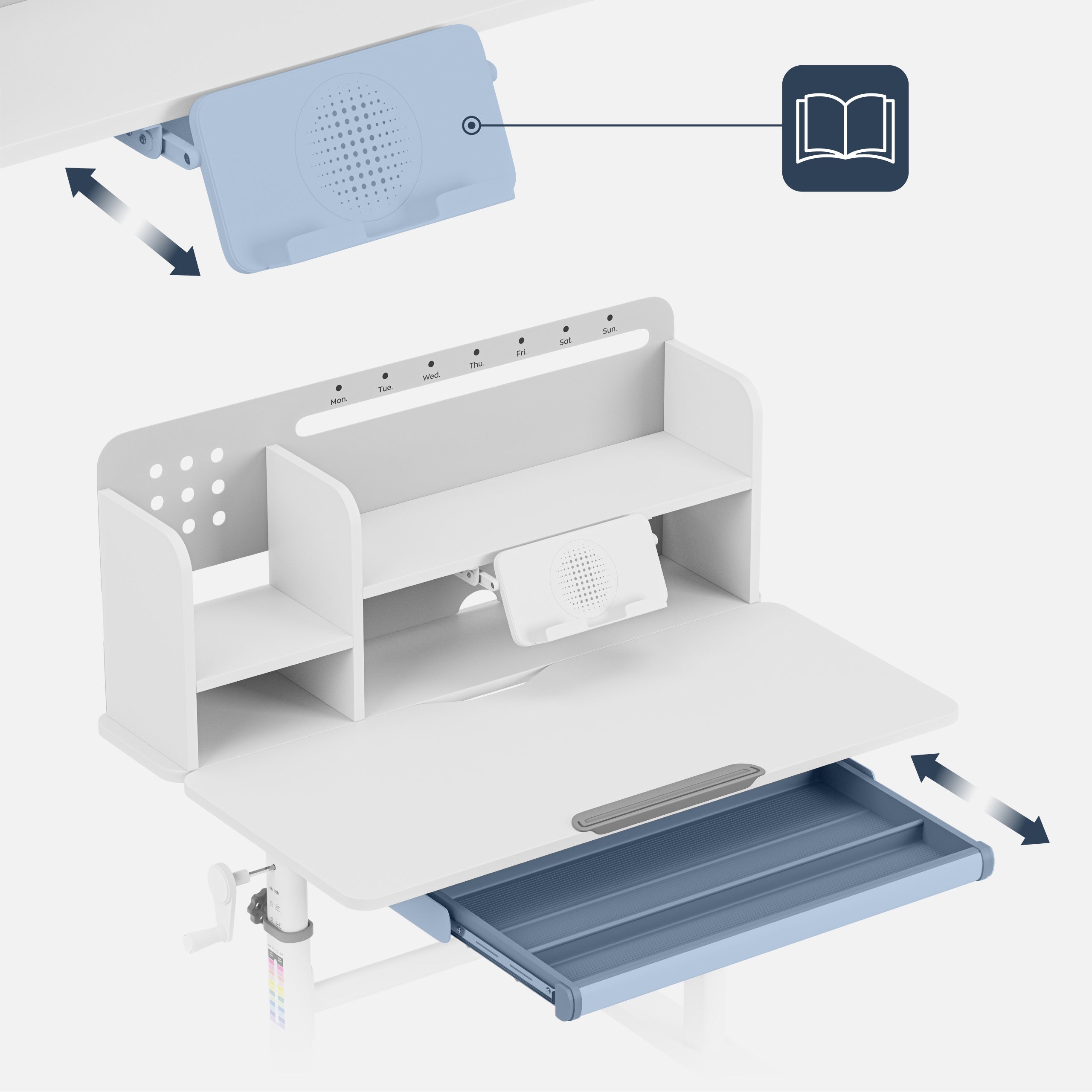 Ergonomisch kinderbureau Mark Adler Studie 5.0 Grijs 90 cm