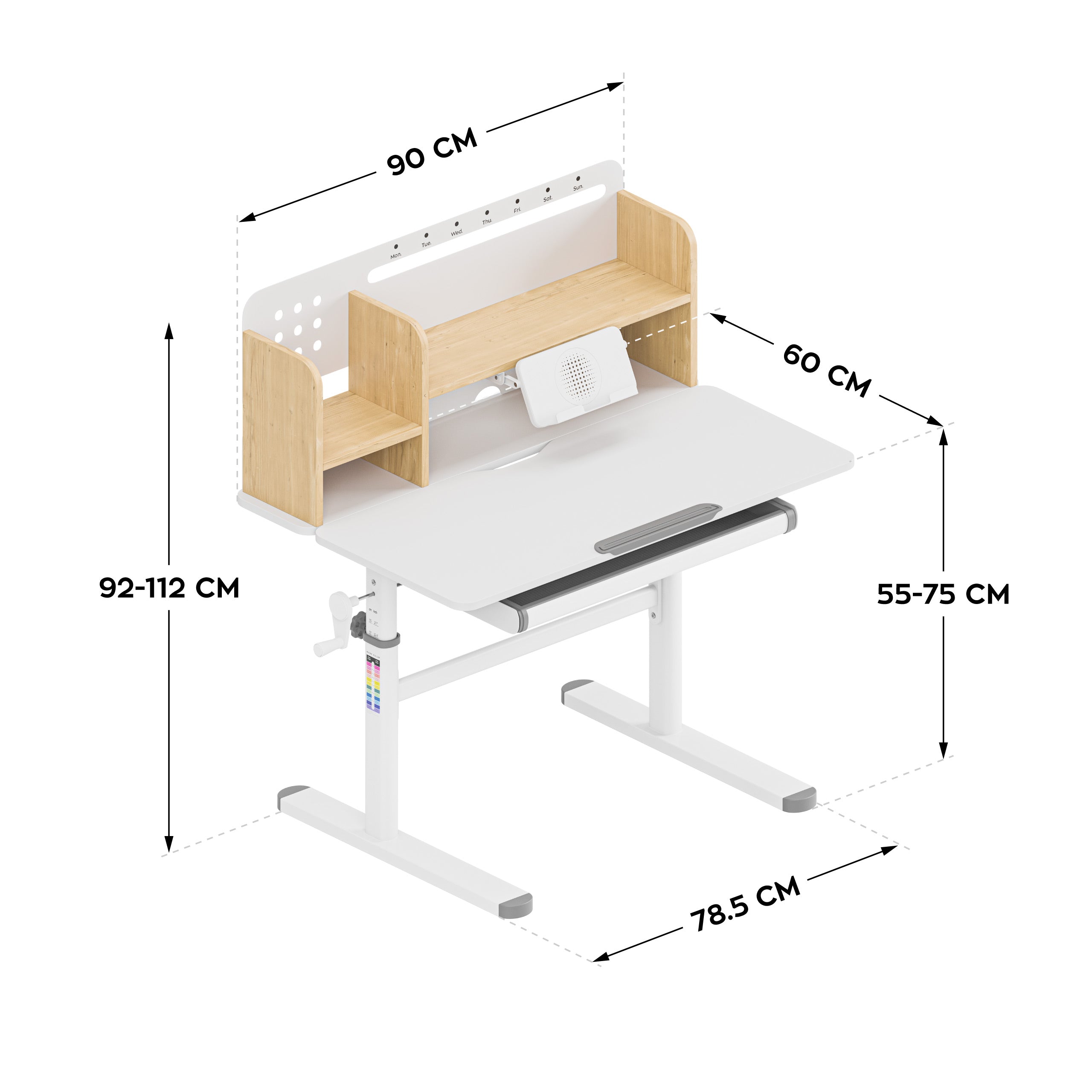 Ergonomisch kinderbureau Mark Adler Studie 5.0 Hout 90 cm