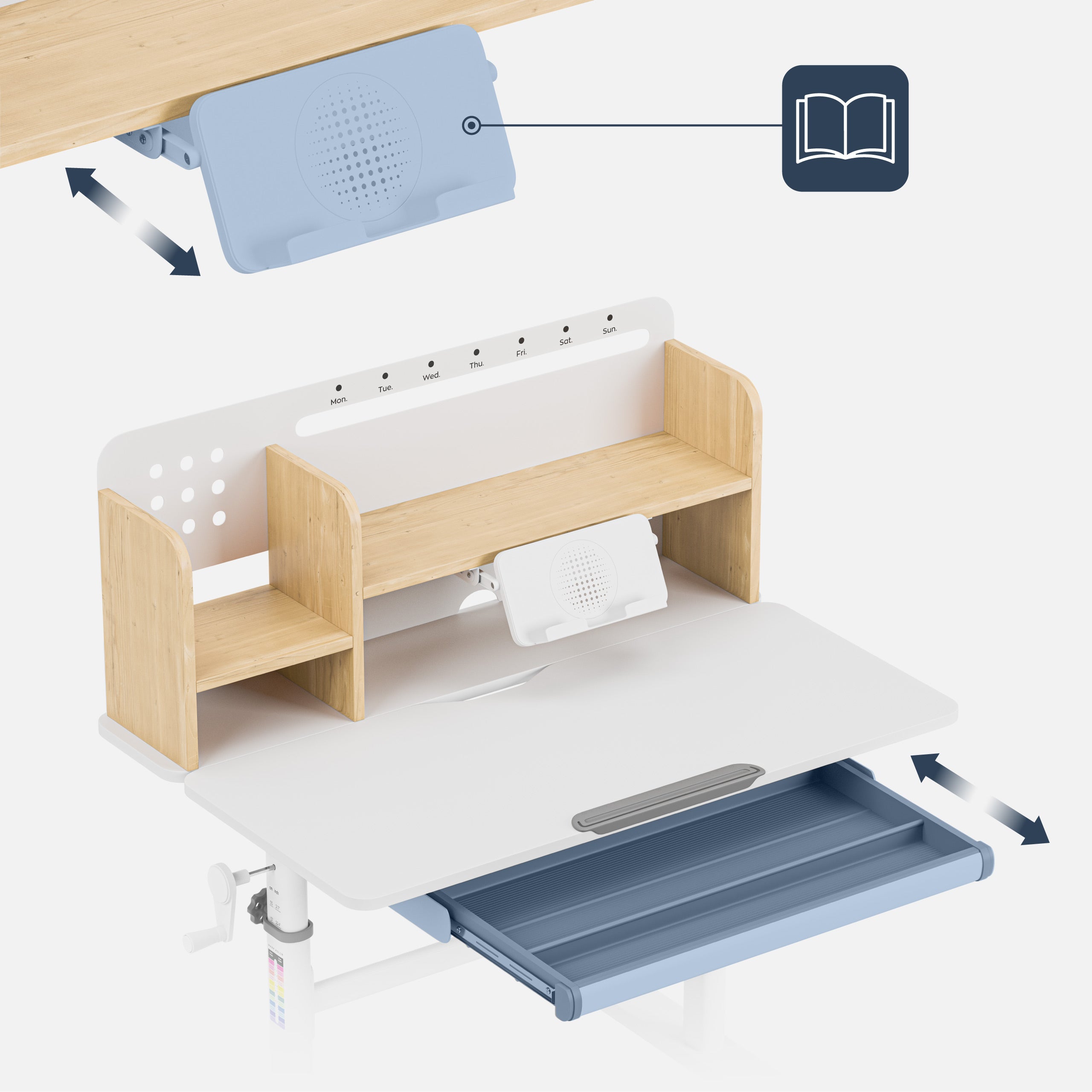 Ergonomisch kinderbureau Mark Adler Studie 5.0 Hout 90 cm
