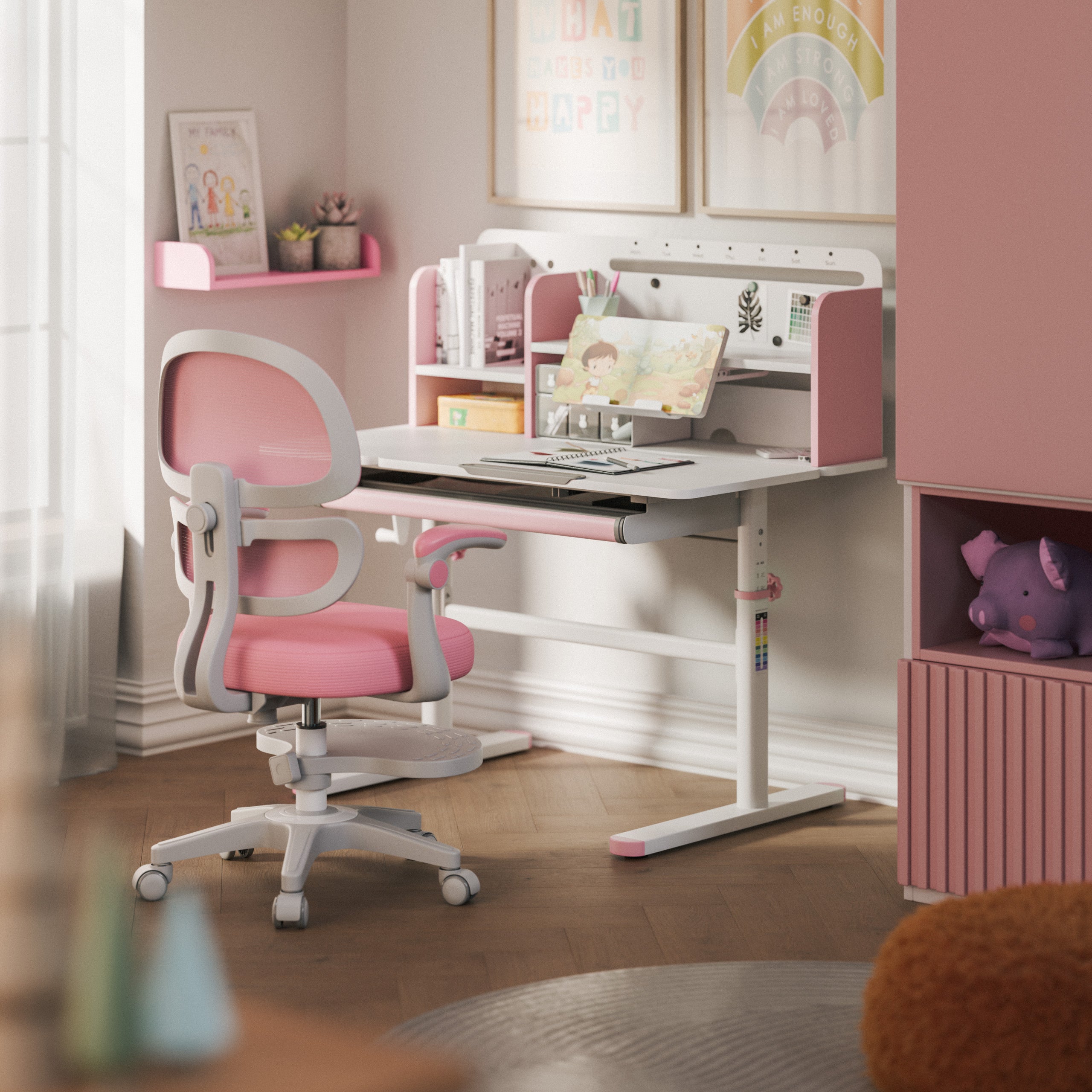Mark Adler Studie 5,7 Roze 100 cm kinderbureau
