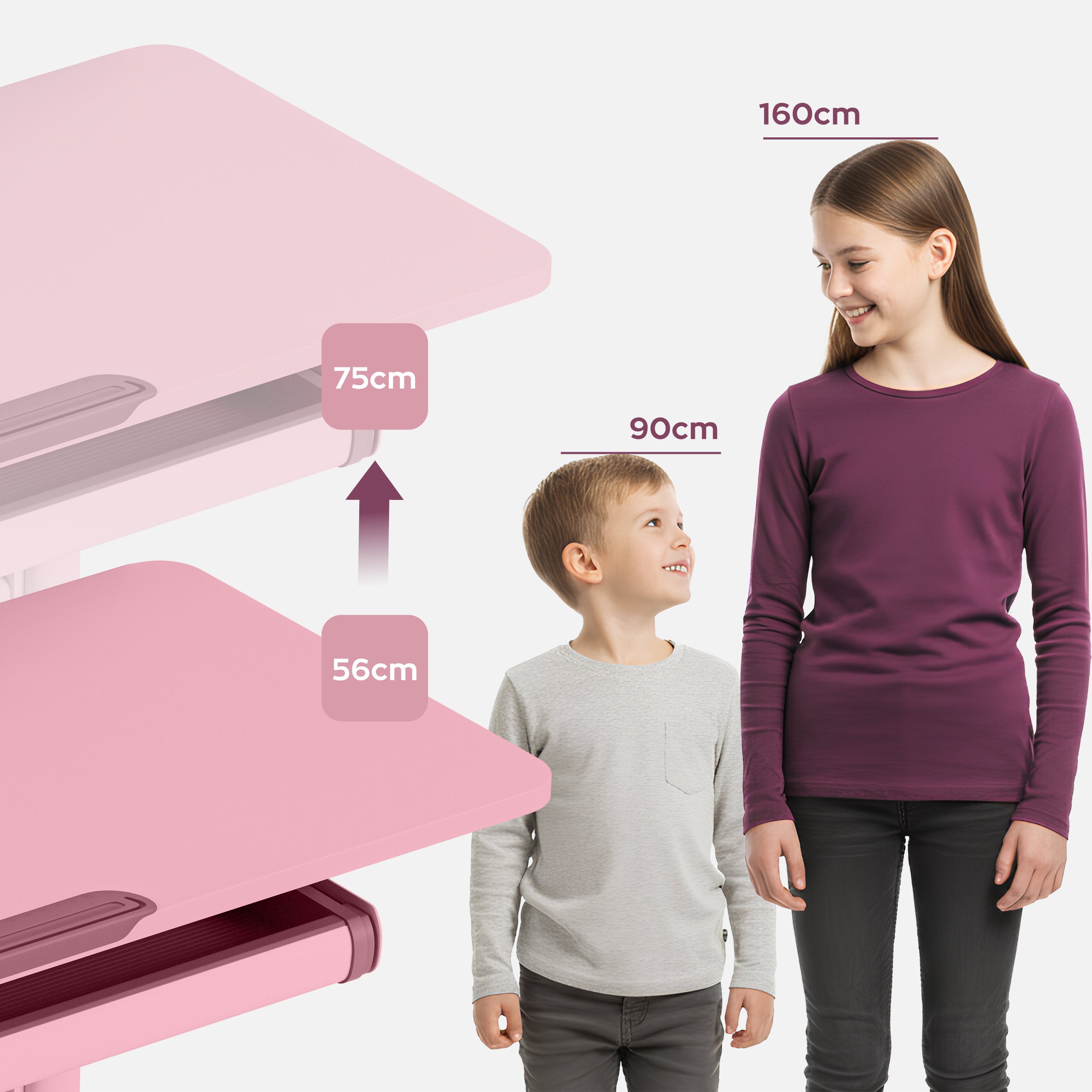 Mark Adler Studie 5,7 Roze 100 cm kinderbureau