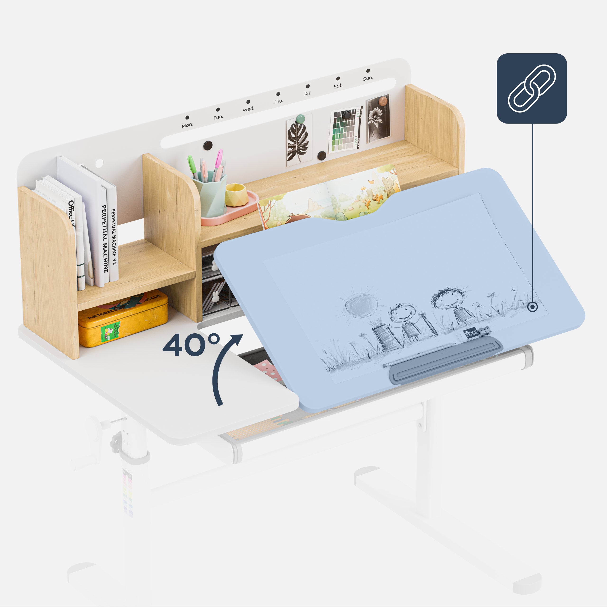 Mark Adler Studie 5,7 Hout 100 cm kinderbureau